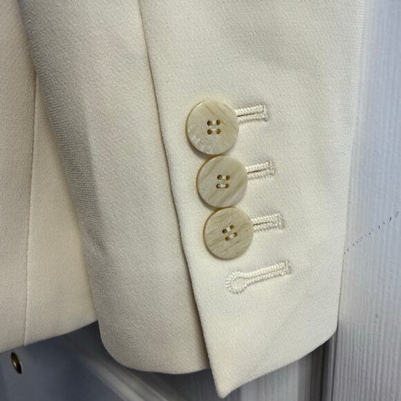 Theory Staple Blazer Admiral Crepe Rice Ivory Women’s Size 12 NWT - Picture 8 of 9